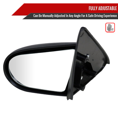 1992-1995 Honda Civic Coupe/Hatchback Black Manual Adjustable S Sport Mirrors