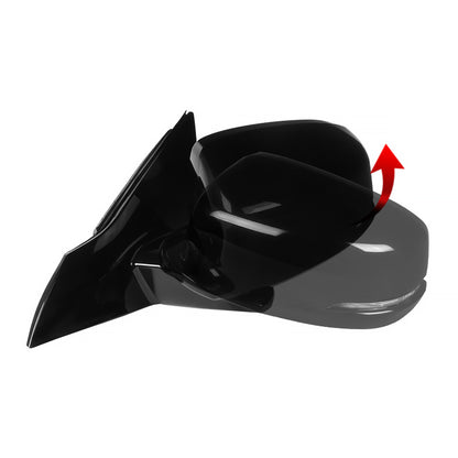 2013-2017 Honda Accord Power Heated/Defrost 7-Pin Glossy Black Side Mirror w/ LED Turn Signal Light - Driver Side Only
