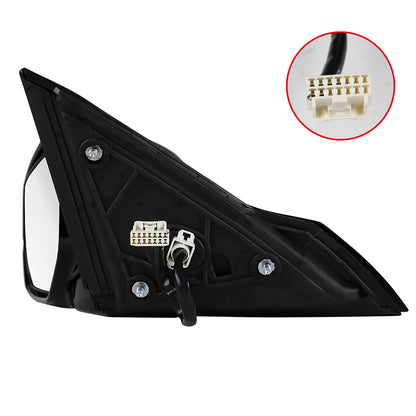 2013-2017 Honda Accord Power Heated/Defrost 7-Pin Glossy Black Side Mirror w/ LED Turn Signal Light - Driver Side Only