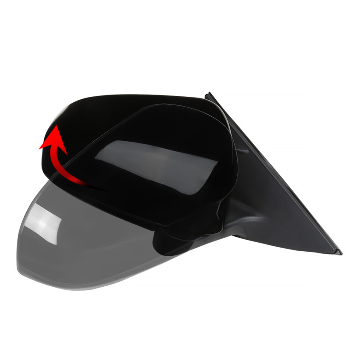 2012-2014 Toyota Camry Glossy Black 3-Pin Power Adjustable Side Mirror - Passenger Side Only