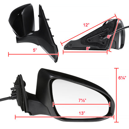 2015-2018 Toyota Camry Glossy Black 5-Pin Power Heated & Adjustable Side Mirror - Passenger Side Only