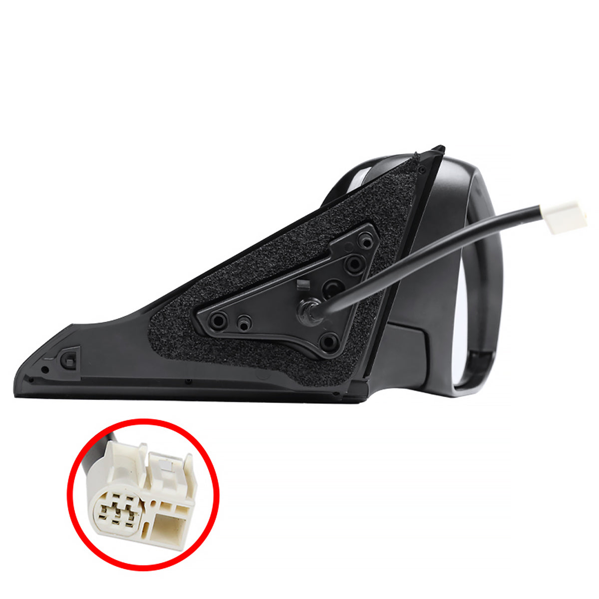 2015-2018 Toyota Camry Glossy Black 5-Pin Power Heated & Adjustable Side Mirror - Passenger Side Only