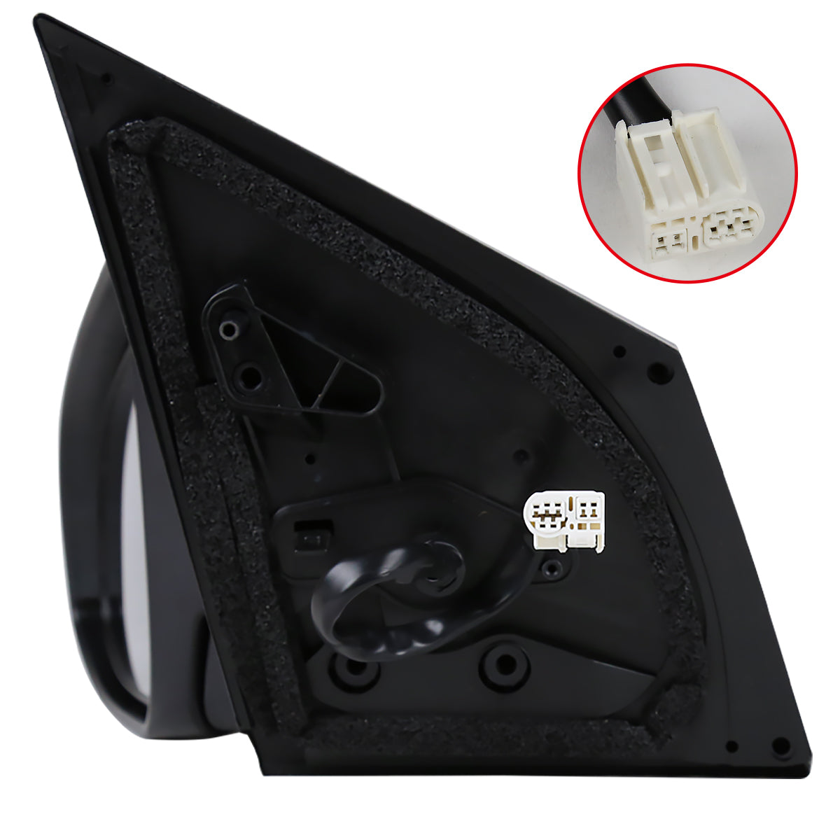 2014-2018 Toyota Corolla Glossy Black 7-Pin Power Adjustable & Heated Side Mirror w/ LED Turn Signal Light - Driver Side Only