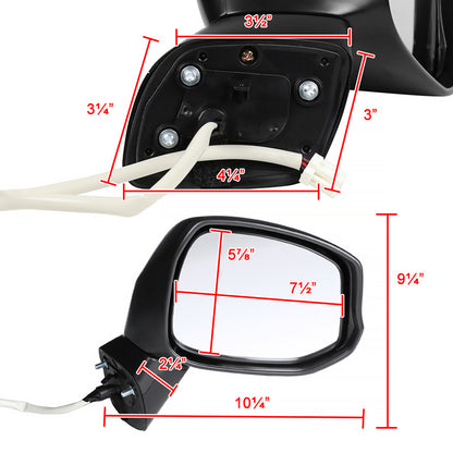 2012-2015 Honda Civic Glossy Black 3-Pin Power Adjustable Side Mirror - Passenger Side Only