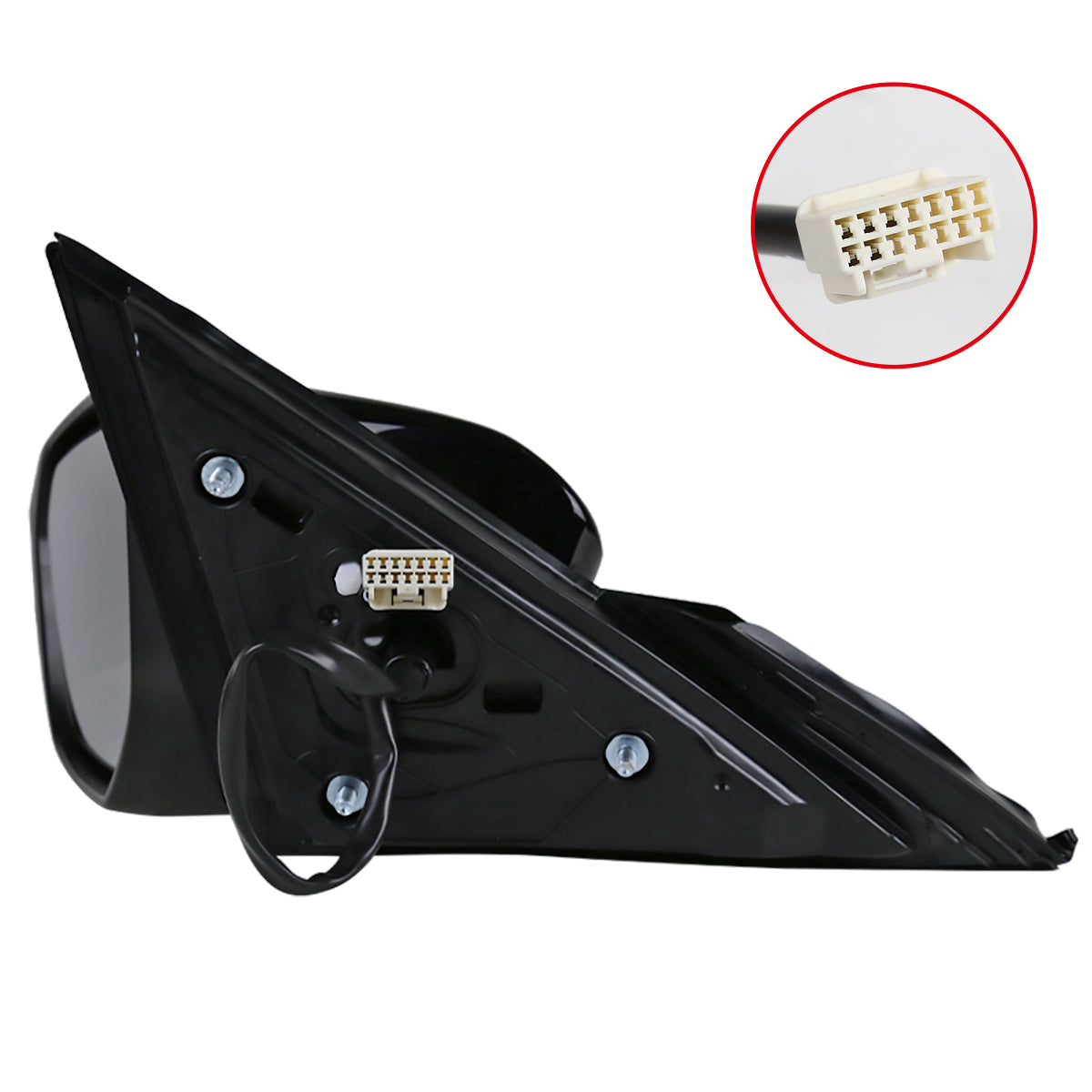 2016-2018 Honda Civic Glossy Black 5-Pin Power Adjustable & Heated Side Mirror - Driver Side Only