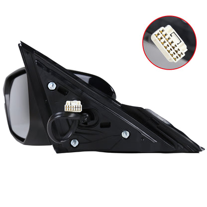 2016-2018 Honda Civic Glossy Black 7-Pin Power Adjustable & Heated Side Mirror w/ LED Turn Signal Light - Driver Side Only
