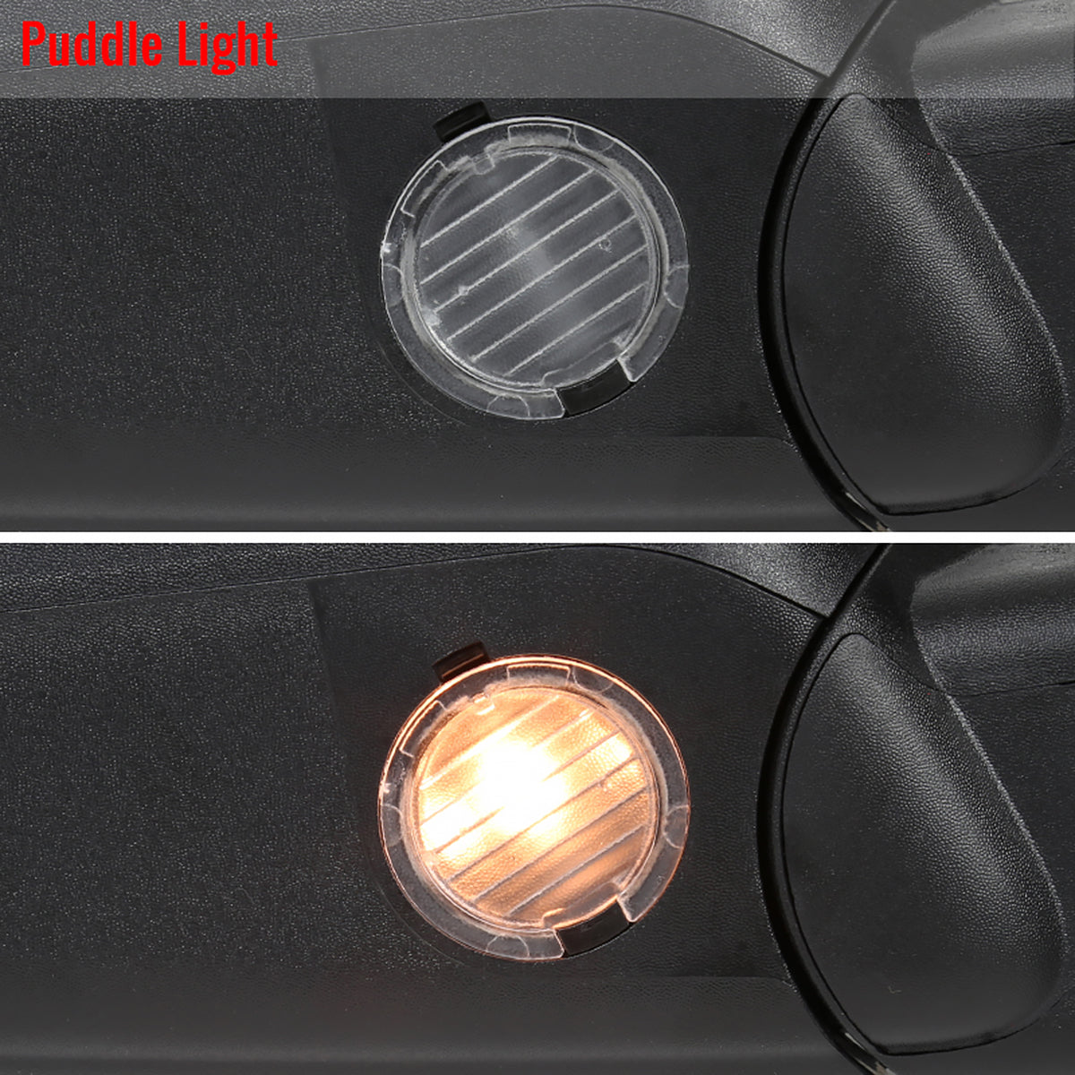 2007-2014 Ford F-150 Black Power Adjustable & Heated Side Mirror w/ LED Amber Turn Signal & Puddle Light - Driver Side Only