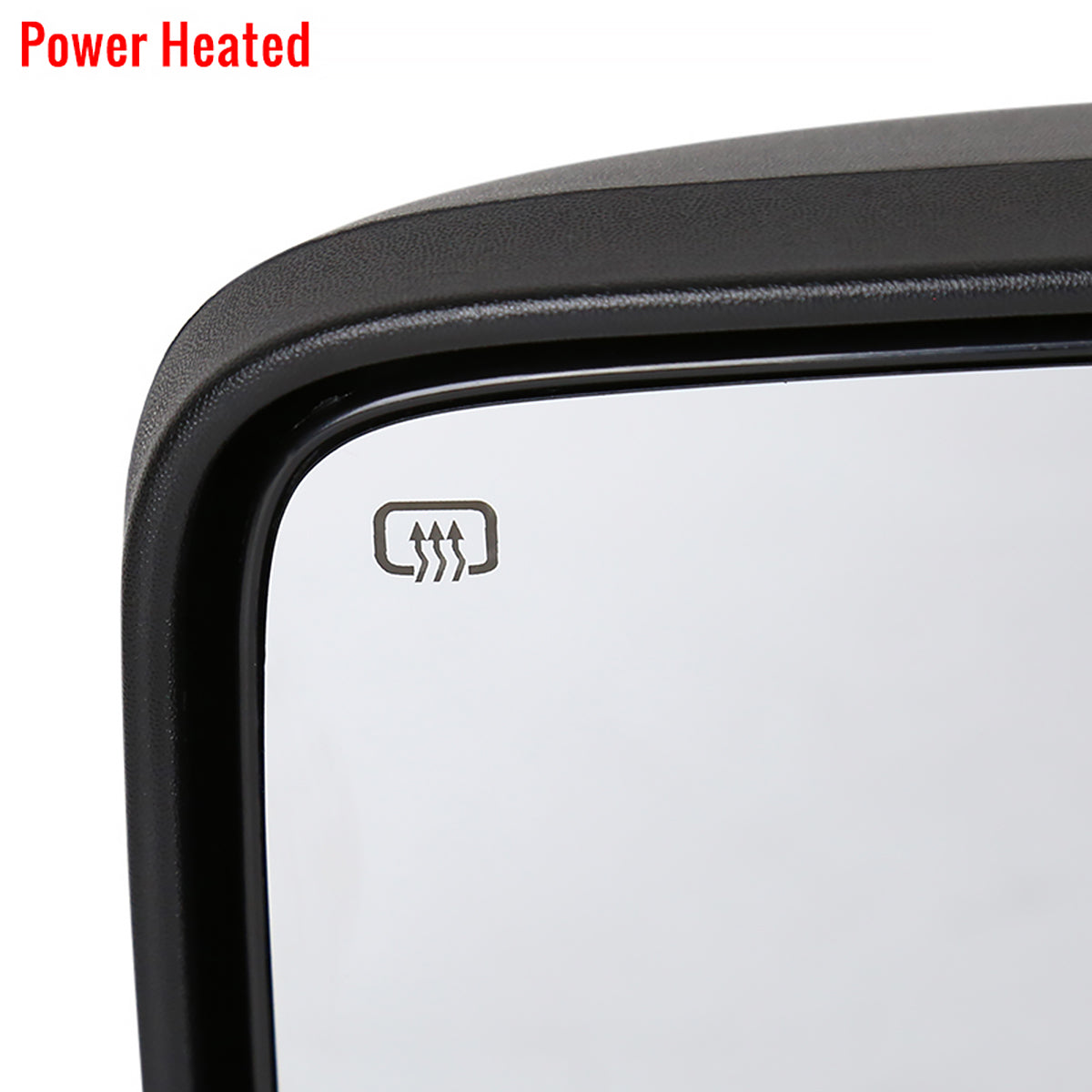 2007-2014 Ford F-150 Black Power Adjustable & Heated Side Mirror w/ LED Amber Turn Signal & Puddle Light - Driver Side Only