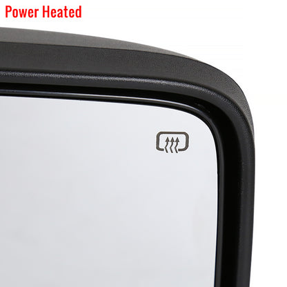 2007-2014 Ford F-150 Black Power Adjustable & Heated Side Mirror w/ LED Amber Turn Signal & Puddle Light - Passenger Side Only