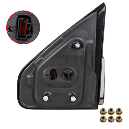 2007-2014 Ford F-150 Black Power Adjustable & Heated Side Mirror w/ LED Amber Turn Signal & Puddle Light - Passenger Side Only