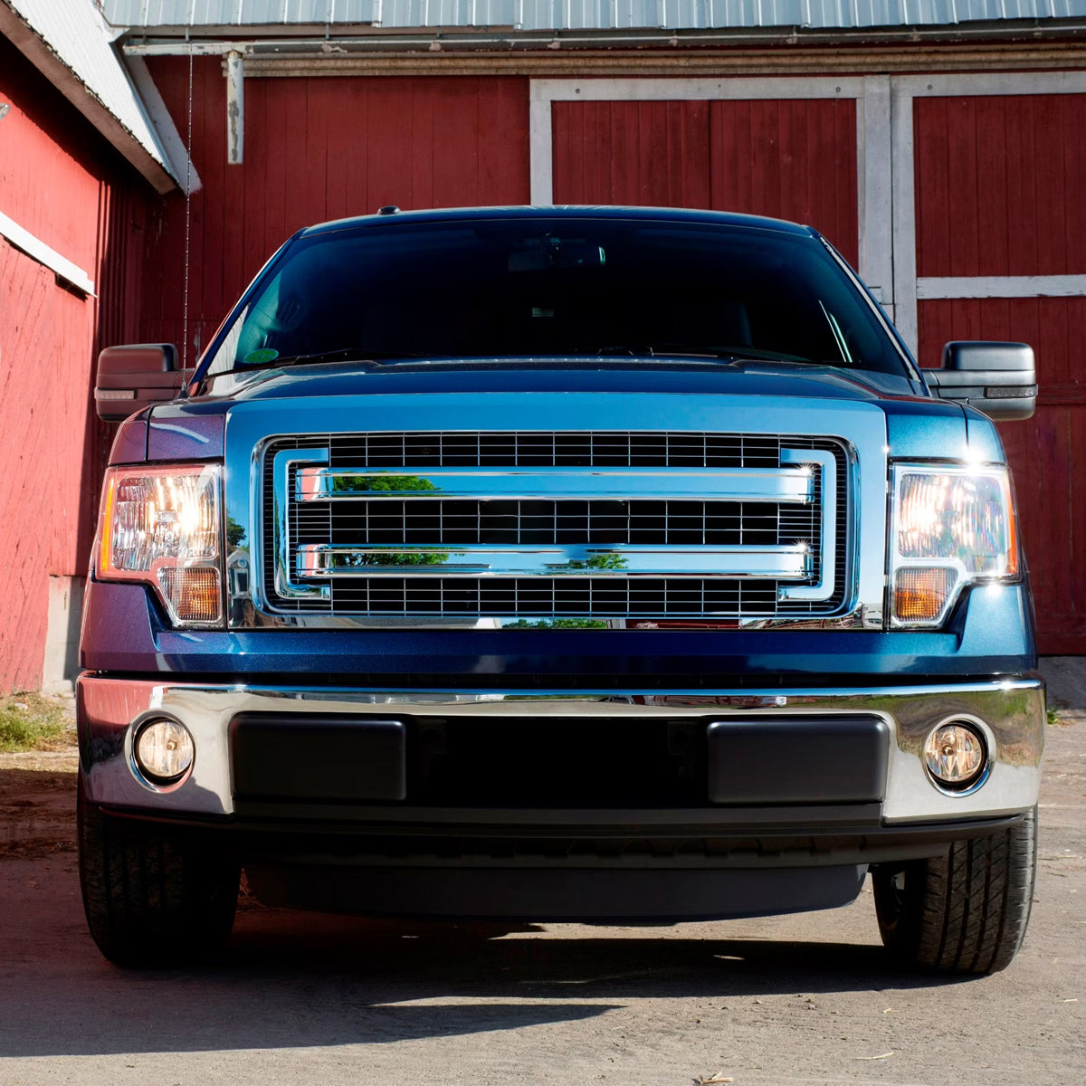 2007-2014 Ford F150 Black Power Adjustable & Heated Side Mirrors w/ LED Turn Signal and Puddle Light - Pair