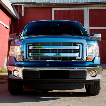 2007-2014 Ford F150 Black Power Adjustable & Heated Side Mirrors w/ LED Turn Signal and Puddle Light - Pair