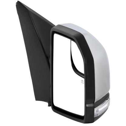 2015-2020 Ford F-150 Chrome Power Adjustable & Heated Side Mirror w/ LED Turn Signal Light - Passenger Side Only