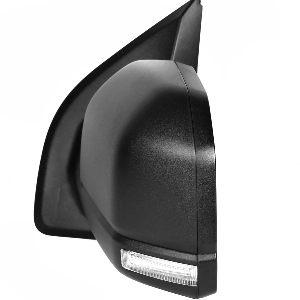 2015-2020 Ford F-150 Black Power Adjustable & Heated Side Mirror w/ LED Turn Signal Light - Driver Side Only