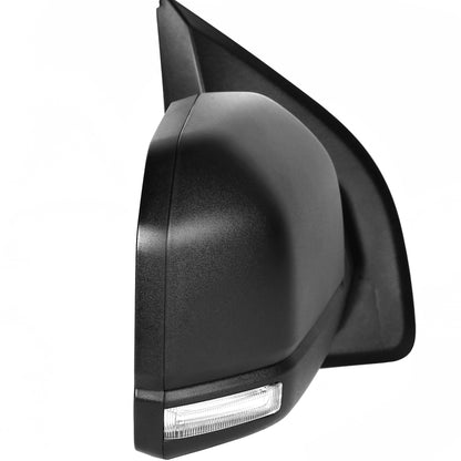 2015-2020 Ford F-150 Black Power Adjustable & Heated Side Mirror w/ LED Turn Signal Light - Passenger Side Only