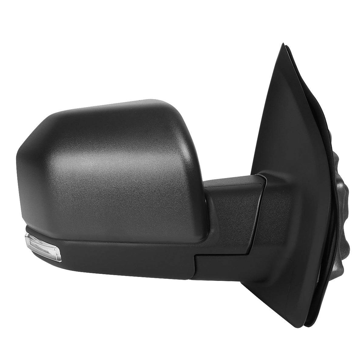 2015-2020 Ford F-150 Black Power Adjustable & Heated Side Mirror w/ LED Turn Signal Light - Passenger Side Only
