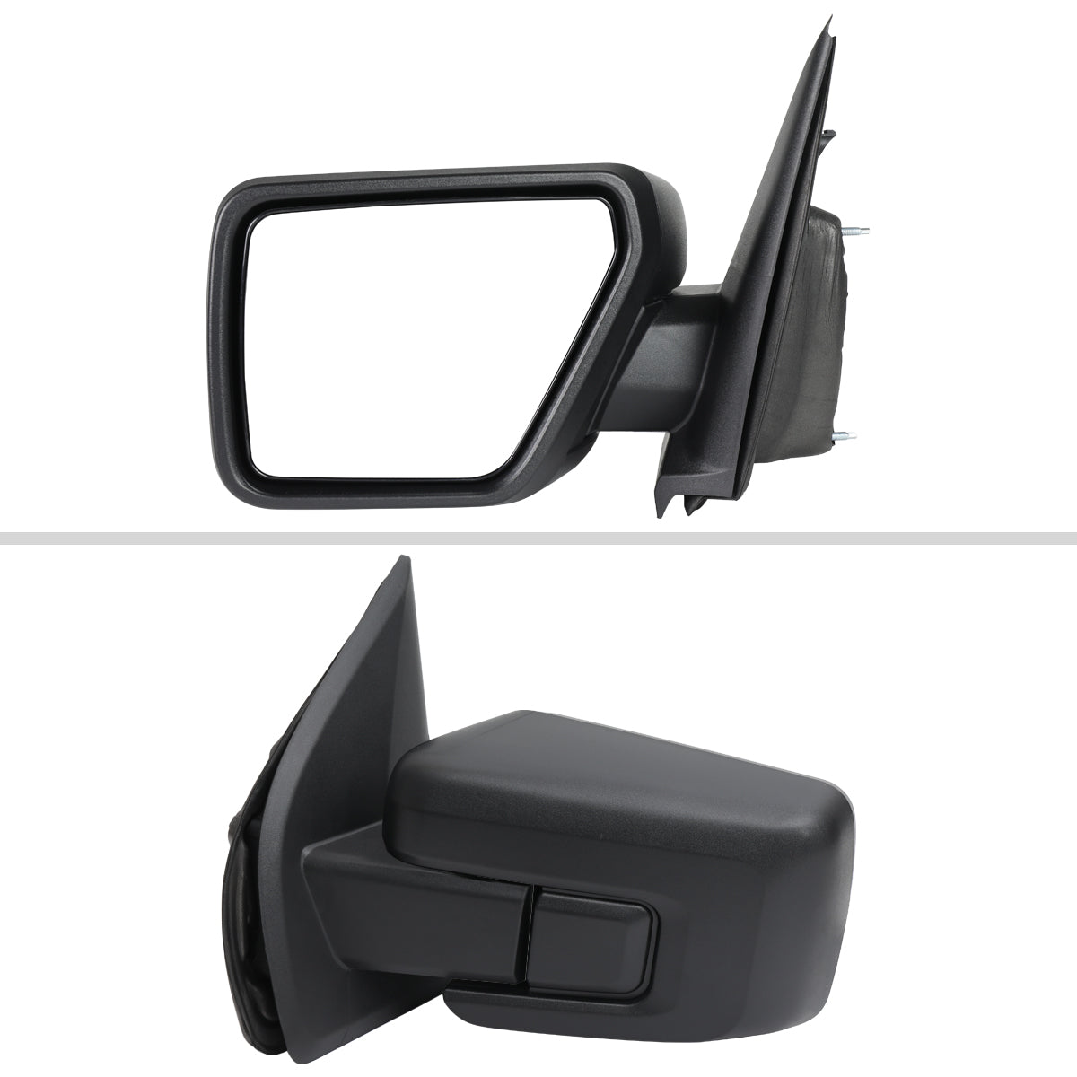 2021-2025 Ford F-150 Black Power Adjustable, Manual Fold & Heated Side Mirror - Driver Side Only