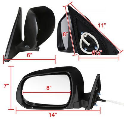 2008-2013 Toyota Highlander 5-Pin Power Adjustable & Heated Side Mirror - Driver Side Only