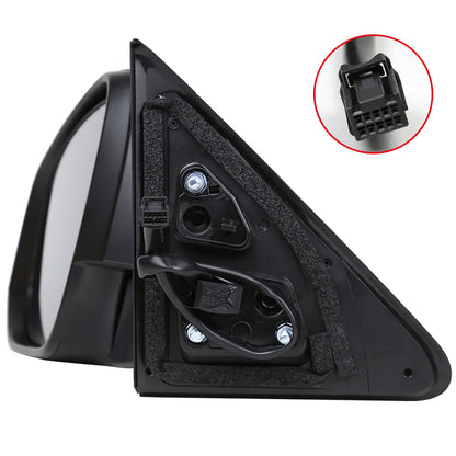 2014-2016 Toyota Highlander Glossy Black 5-Pin Power Adjustable Side Mirror w/ LED Turn Signal Light - Driver Side Only