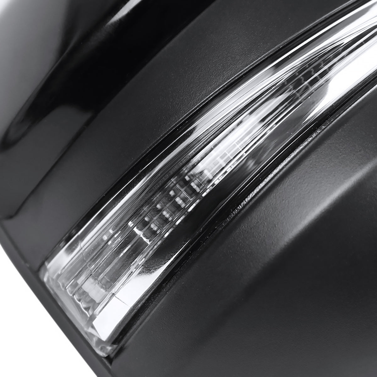 2014-2016 Toyota Highlander Glossy Black 5-Pin Power Adjustable Side Mirror w/ LED Turn Signal Light - Passenger Side Only