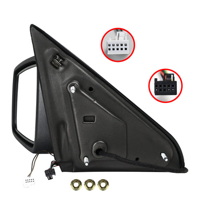 2009-2012 Dodge RAM Black Power Adjustable & Heated Side Mirror w/ LED Turn Signal & Puddle Light - Driver Side Only