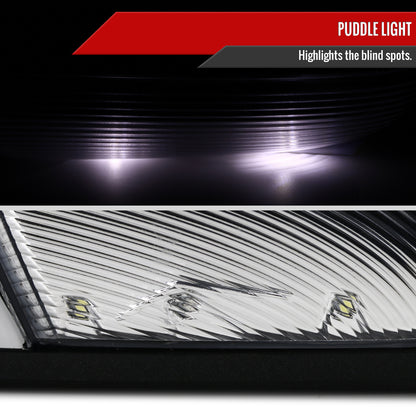 2013-2019 Dodge RAM Chrome Power Adjustable, Auto-Fold, & Heated Side Mirror w/ LED Turn Signal & Puddle Light - Driver Side Only