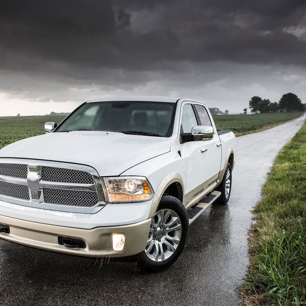 2013-2019 Dodge RAM Chrome Power Adjustable, Heated Side Mirror w/ LED Turn Signal & Puddle Light - Driver Side Only