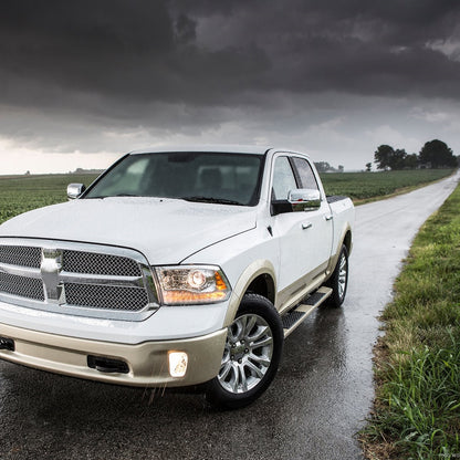 2013-2019 Dodge RAM Chrome Power Adjustable, Heated Side Mirror w/ LED Turn Signal & Puddle Light - Driver Side Only