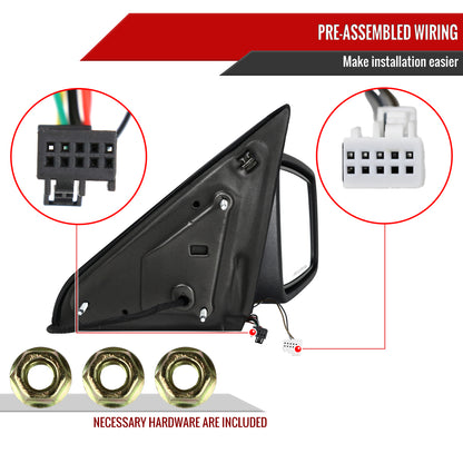 2013-2019 Dodge RAM Chrome Power Adjustable, Heated Side Mirror w/ LED Turn Signal & Puddle Light - Passenger Side Only