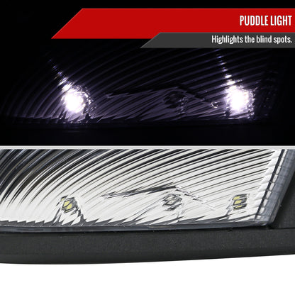 2013-2019 Dodge RAM Black Power Adjustable & Heated Side Mirror w/ LED Turn Signal & Puddle Light - Passenger Side Only