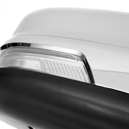 2019-2024 Dodge RAM 1500 Chrome Power Adjustable, Manual Fold, BSD & Heated Side Mirror w/ LED Puddle and Turn Signal Light - Passenger Side Only