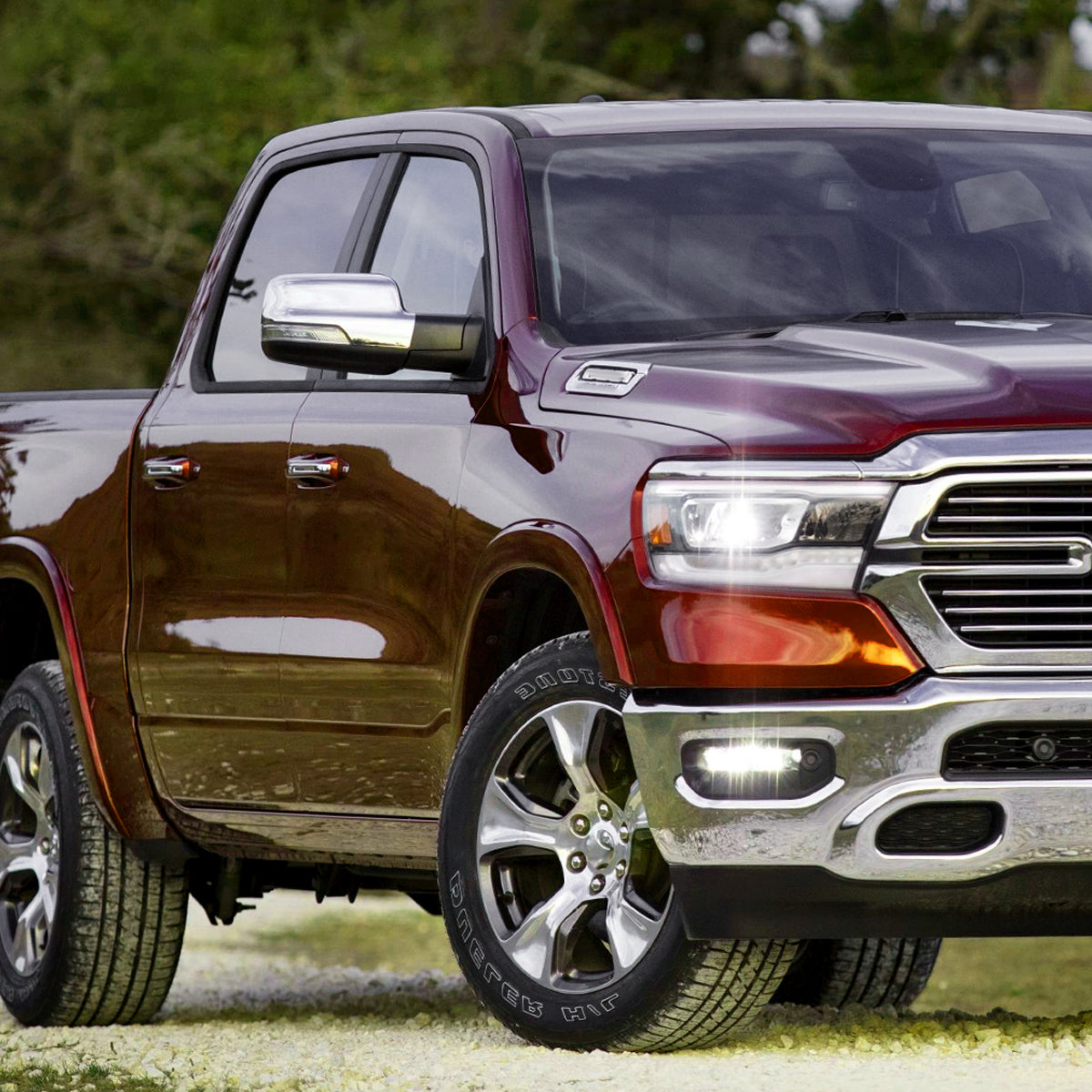 2019-2024 Dodge RAM 1500 Chrome Power Adjustable, Auto-Fold, BSD & Heated Side Mirror w/ LED Puddle and Turn Signal Light - Passenger Side Only