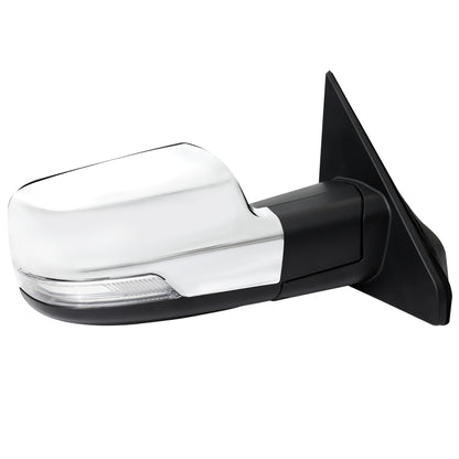 2019-2024 Dodge RAM 1500 Chrome Power Adjustable, Auto-Fold, BSD & Heated Side Mirror w/ LED Puddle and Turn Signal Light - Passenger Side Only