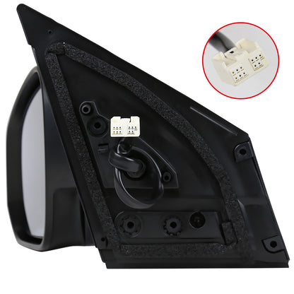2013-2015 Toyota RAV4 Glossy Black 7-Pin Power Adjustable & Heated Side Mirror w/ LED Turn Signal Light - Driver Side Only