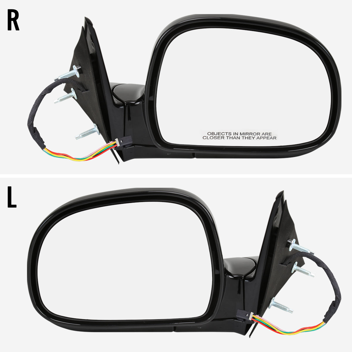 1994-1998 Chevrolet S10/Blazer GMC Sonoma Glossy Black Power Left/Driver Side Mirror