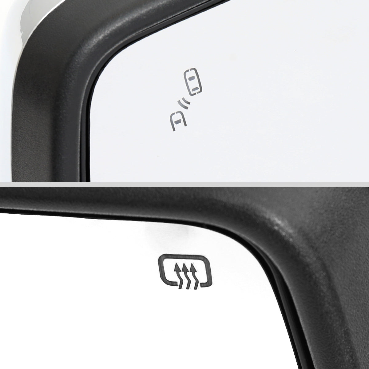 2019-2026 GMC Sierra 1500 Chrome Power Adjustable, Manual Fold, BSD & Heated Side Mirror w/ LED Puddle and Turn Signal Light - Driver Side Only
