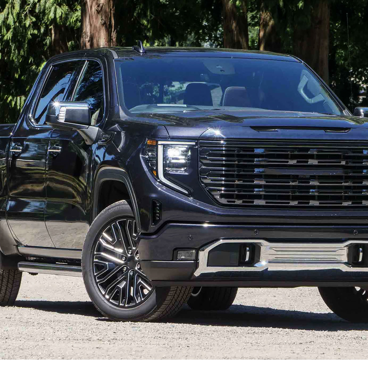 2019-2026 GMC Sierra 1500 Chrome Power Adjustable, Manual Fold, BSD & Heated Side Mirror w/ LED Puddle and Turn Signal Light - Passenger Side Only