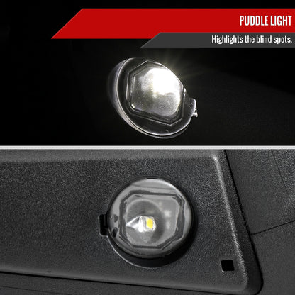 2019-2026 GMC Sierra 1500 Chrome Power Adjustable, Auto-Fold, BSD & Heated Side Mirror w/ LED Puddle and Turn Signal Light - Driver Side Only