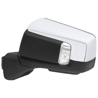 2019-2026 GMC Sierra 1500 Chrome Power Adjustable, Auto-Fold, BSD & Heated Side Mirror w/ LED Puddle and Turn Signal Light - Driver Side Only