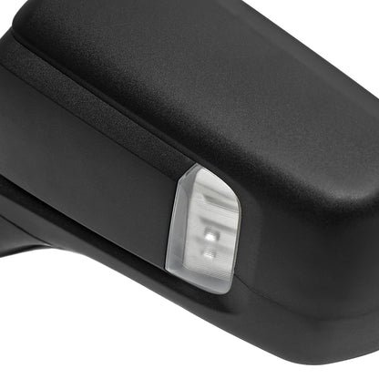 2019-2026 GMC Sierra 1500 Black Power Adjustable, Manual Fold, BSD & Heated Side Mirror w/ LED Puddle and Auxiliary Light - Driver Side Only