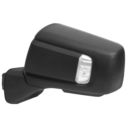 2019-2026 GMC Sierra 1500 Black Power Adjustable, Manual Fold, BSD & Heated Side Mirror w/ LED Puddle and Auxiliary Light - Driver Side Only