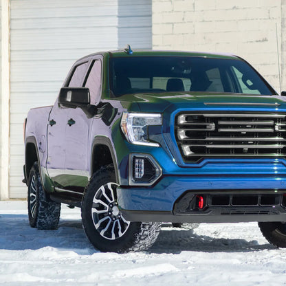 2019-2026 GMC Sierra 1500 Black Power Adjustable, Manual Fold, BSD & Heated Side Mirror w/ LED Puddle and Auxiliary Light - Passenger Side Only