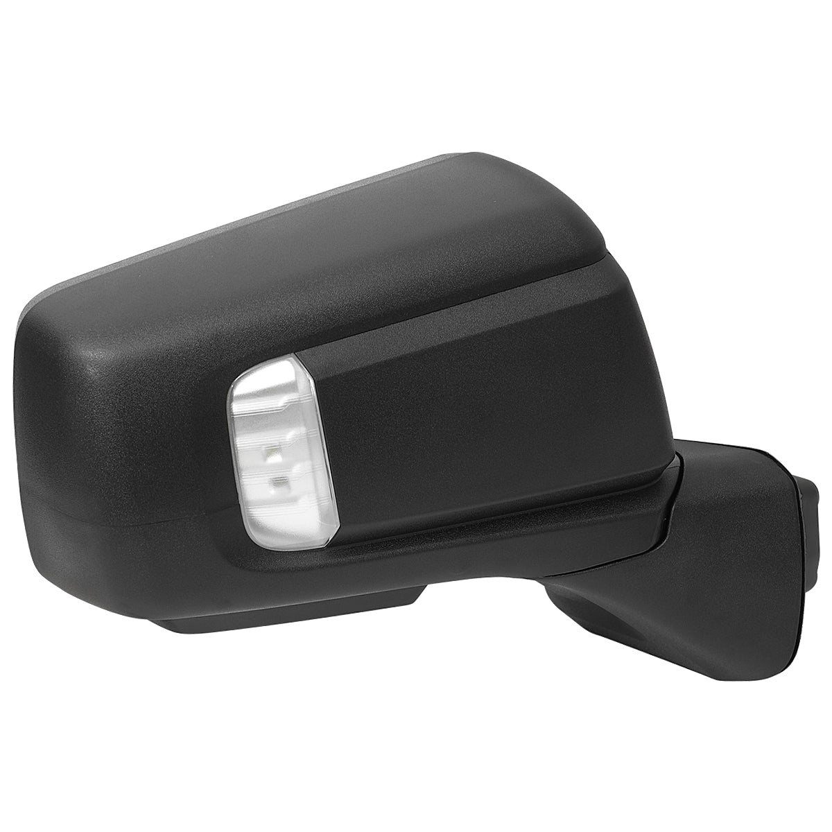 2019-2026 GMC Sierra 1500 Black Power Adjustable, Auto-Fold, BSD & Heated Side Mirror w/ LED Puddle and Auxiliary Light - Passenger Side Only