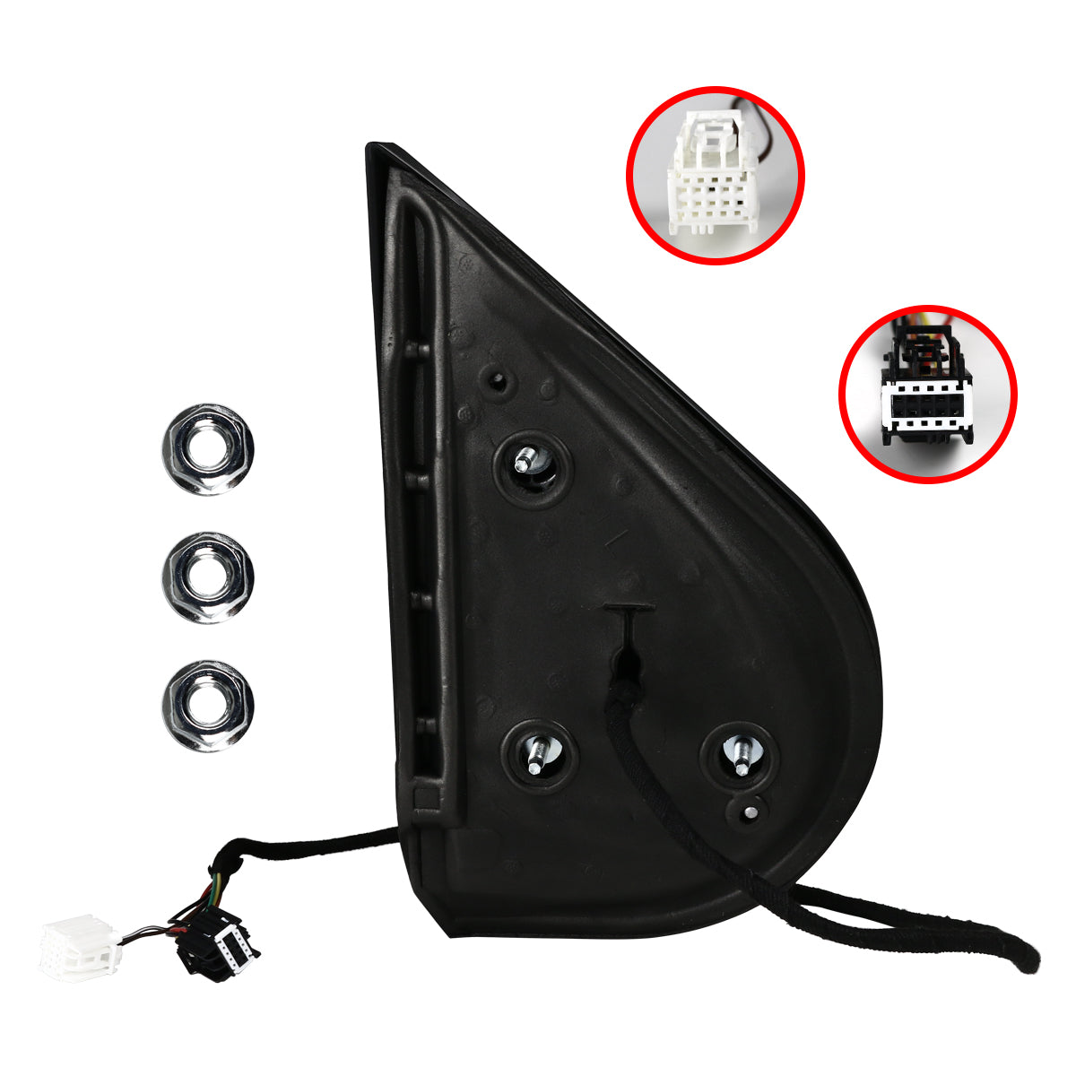 2007-2013 Chevrolet Silverado/GMC Sierra Matte Black Power Adjustable & Heated Side Mirror w/ LED Turn Arrow Signal & Puddle Light - Driver Side Only