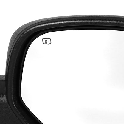 2007-2013 Chevrolet Silverado/GMC Sierra Matte Black Power Adjustable & Heated Side Mirror w/ LED Turn Arrow Signal & Puddle Light - Passenger Side Only