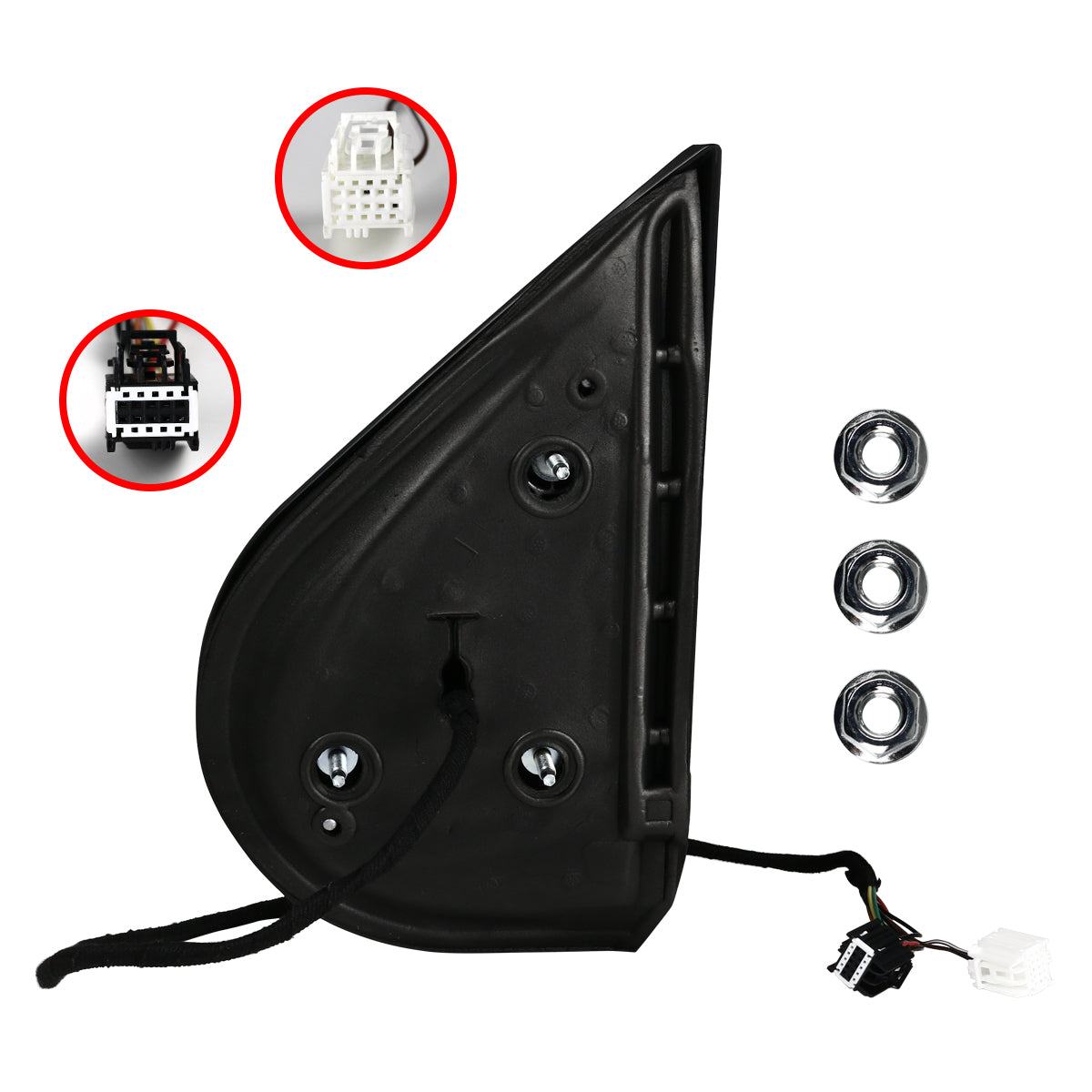 2007-2013 Chevrolet Silverado/GMC Sierra Matte Black Power Adjustable & Heated Side Mirror w/ LED Turn Arrow Signal & Puddle Light - Passenger Side Only