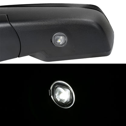 2014-2018 Chevrolet Silverado/GMC Sierra Glossy Black Power Adjustable & Heated Side Mirror w/ LED Puddle Light - Driver Side Only