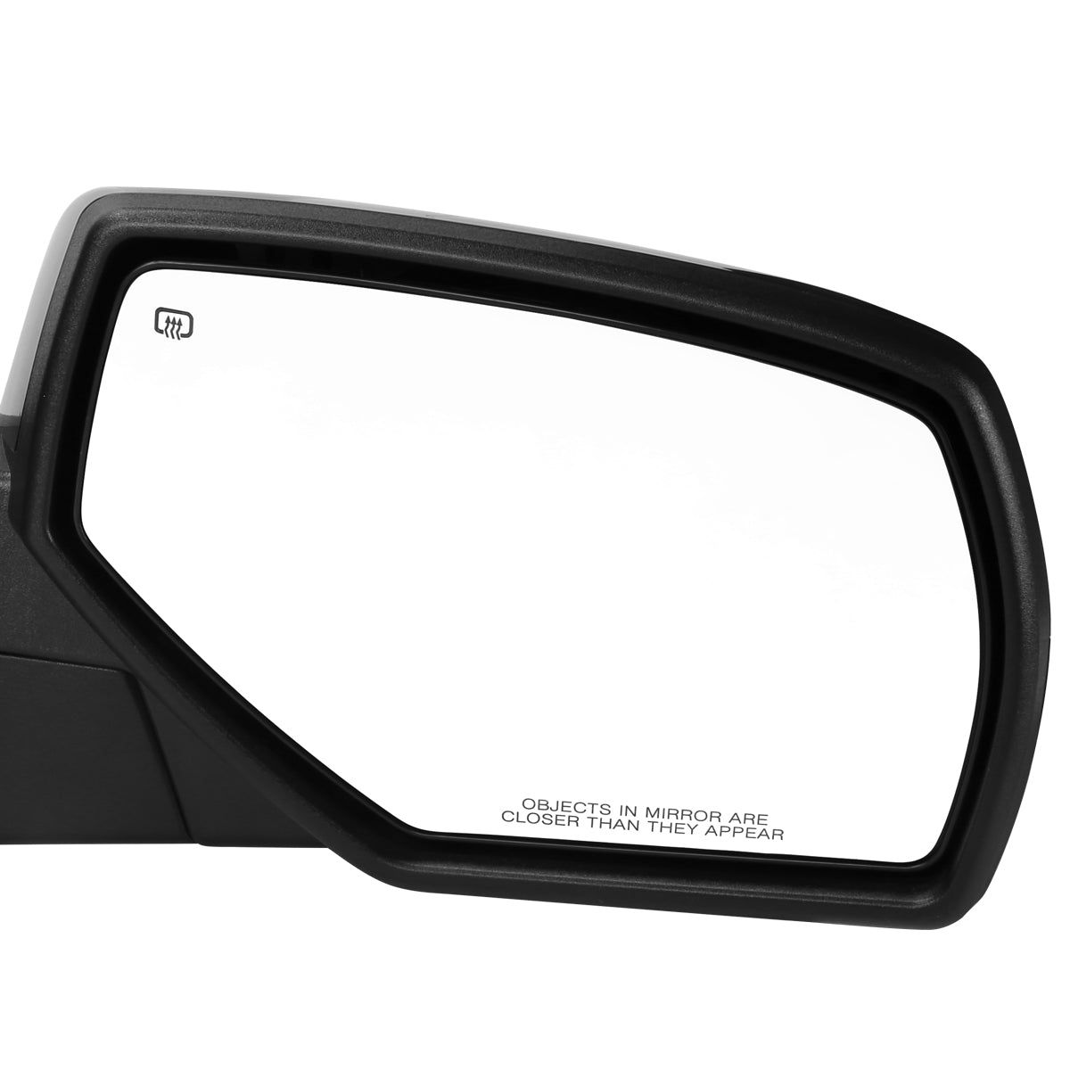 2014-2018 Chevrolet Silverado/GMC Sierra Glossy Black Power Adjustable & Heated Side Mirror w/ LED Puddle Light - Passenger Side Only