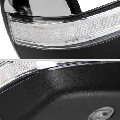 2014-2018 Chevrolet Silverado/GMC Sierra Chrome Power Adjustable, Auto-Fold, & Heated Side Mirror w/ LED Turn Signal & Puddle Light - Passenger Side Only