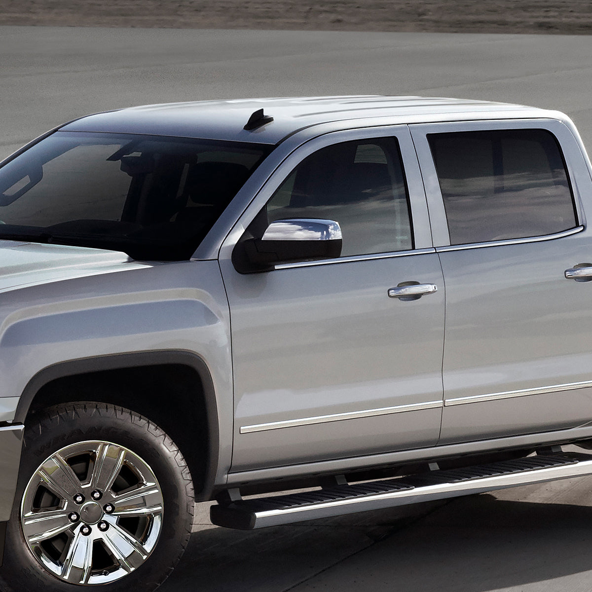 2014-2018 Chevrolet Silverado/GMC Sierra Chrome Power Adjustable & Heated Side Mirror w/ LED Puddle Light - Driver Side Only